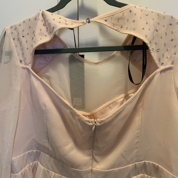 Pink Embellished Skater Dress - Picture 2 of 4